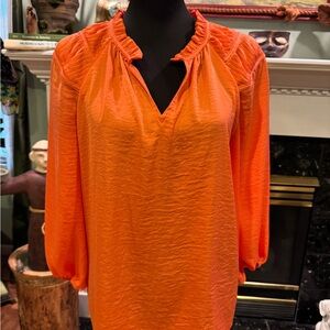 Investments Vibrant Orange Blouse